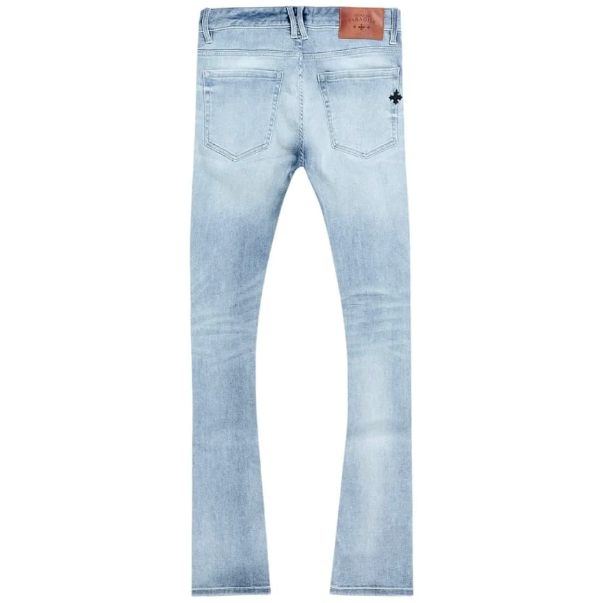 See You In Paradise Super Skinny Stacked First Class Denim (Sky Blue) - Image 4