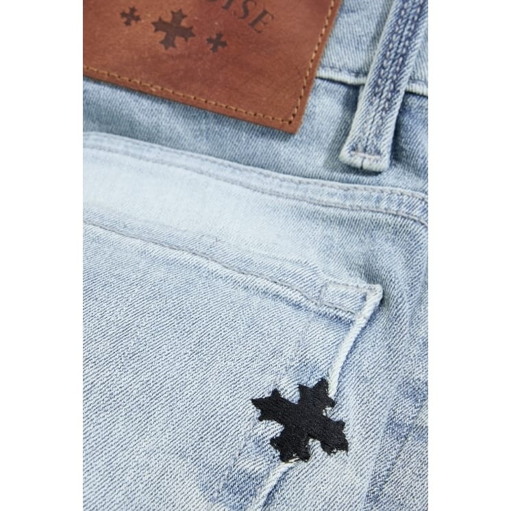 See You In Paradise Super Skinny Stacked First Class Denim (Sky Blue) - Image 6