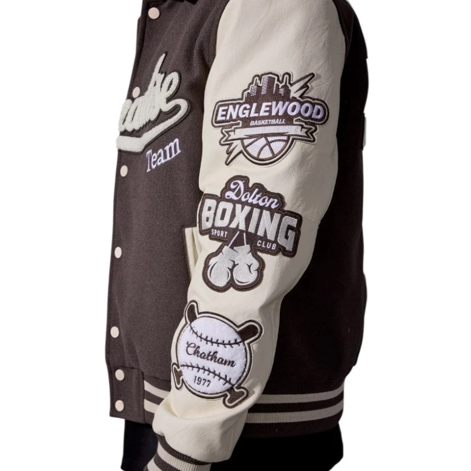 See You In Paradise Team Varsity Jacket (Chocolate) 91700 - Image 3