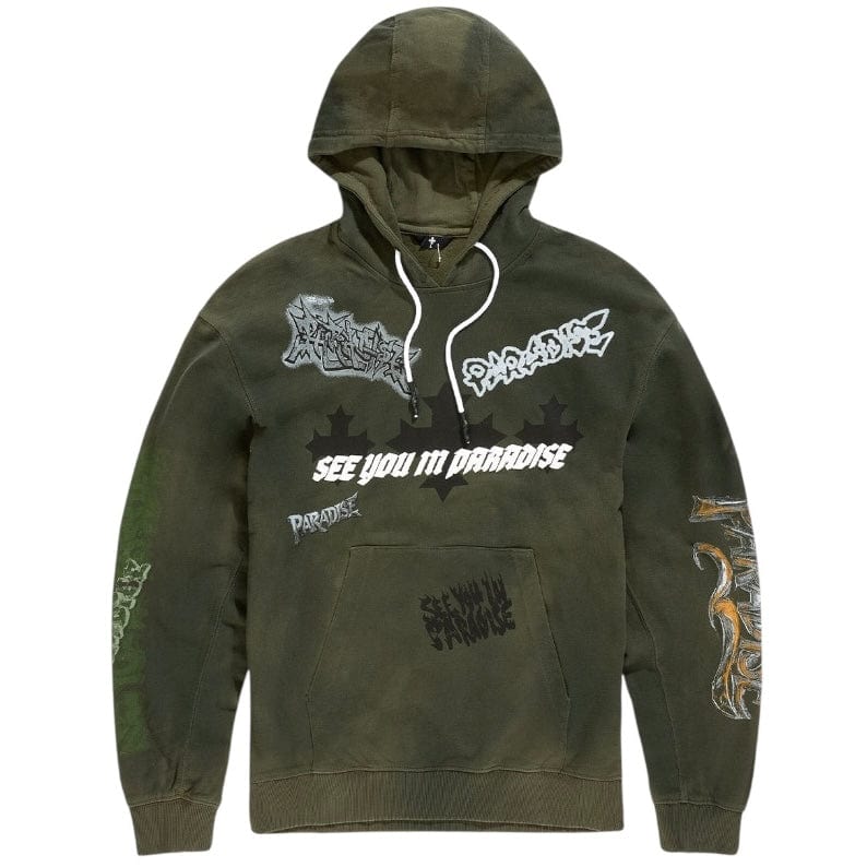 See You In Paradise The Reaper Pullover Hoodie (Olive) 8641H - Image 3