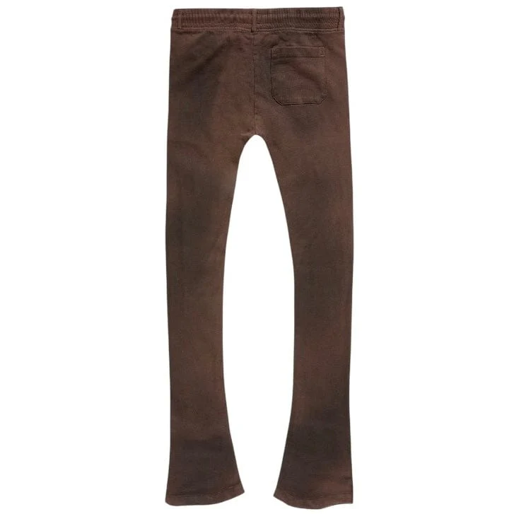 See You In Paradise The Reaper Stacked Sweatpants (Brown) 8641L - Image 3