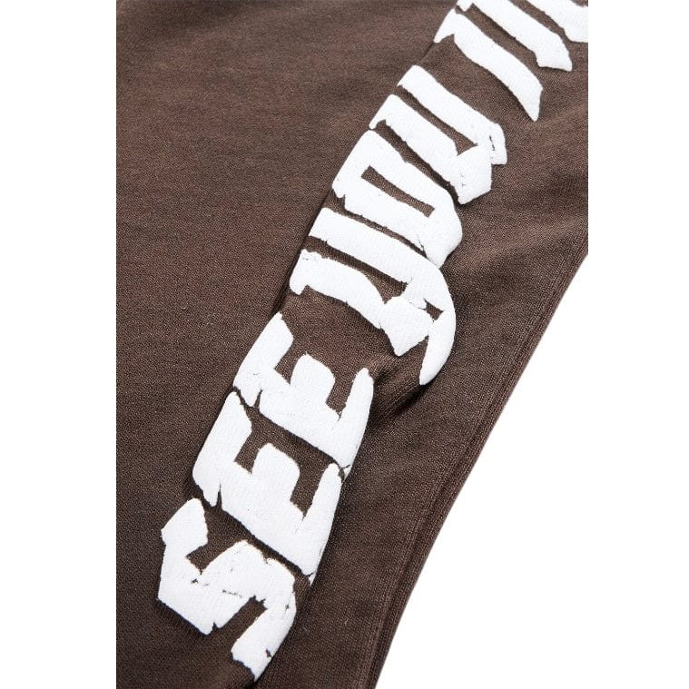 See You In Paradise The Reaper Stacked Sweatpants (Brown) 8641L - Image 4