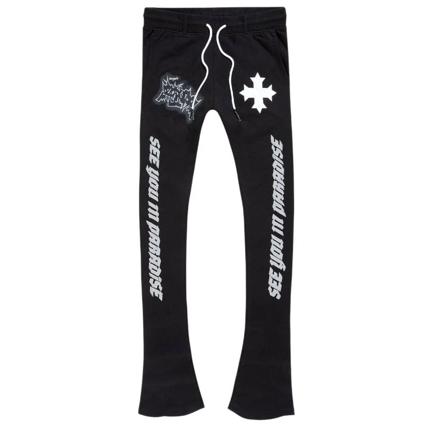 See You In Paradise The Reaper Stacked Sweatpants (Jet Black) 8641L - Image 2