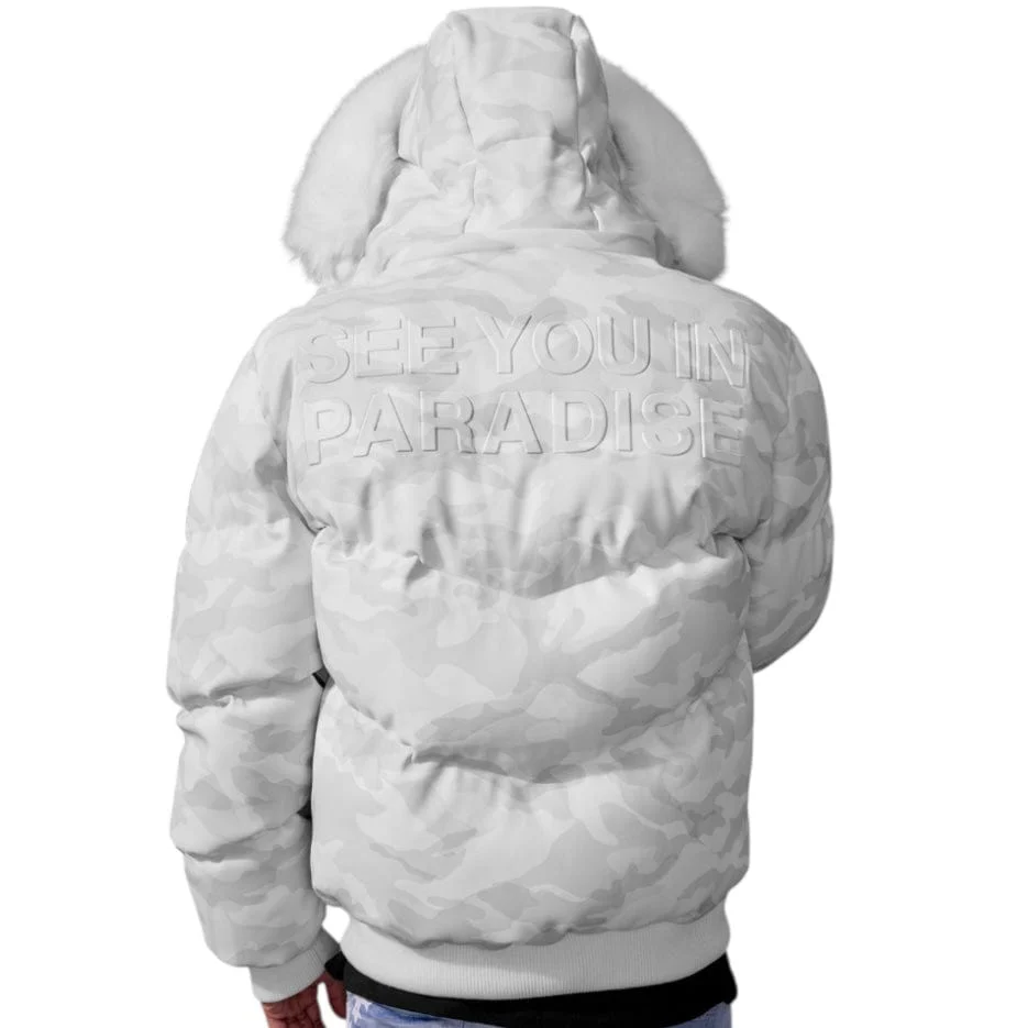 See You In Paradise The Wild One Camo Puffer Jacket (Arctic Camo) 91665C - Image 2
