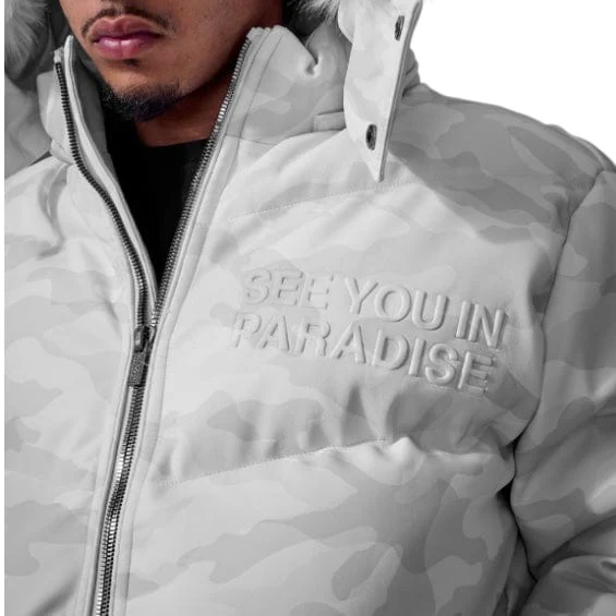 See You In Paradise The Wild One Camo Puffer Jacket (Arctic Camo) 91665C - Image 3