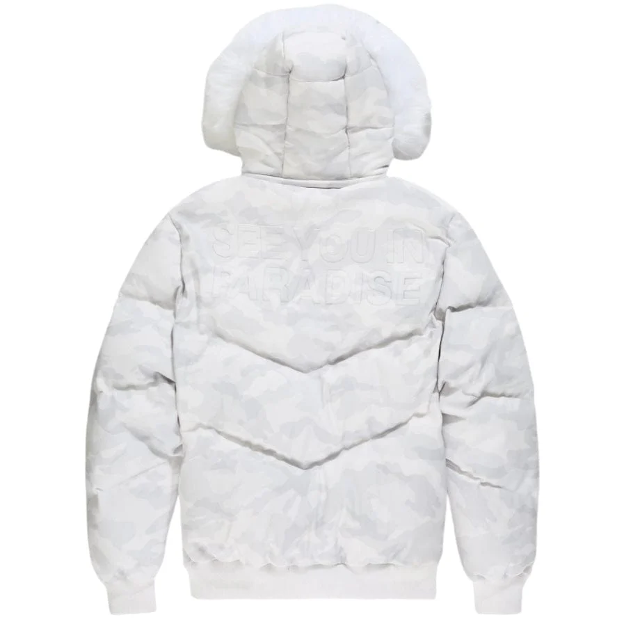 See You In Paradise The Wild One Camo Puffer Jacket (Arctic Camo) 91665C - Image 5