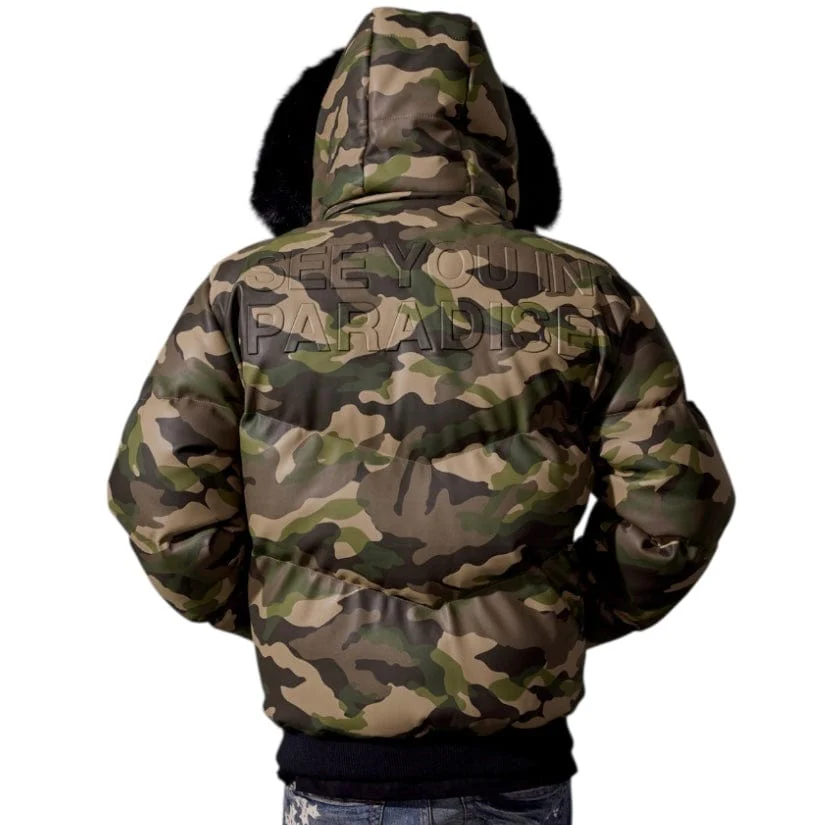 See You In Paradise The Wild One Camo Puffer Jacket (Vintage Camo) 91665C - Image 2