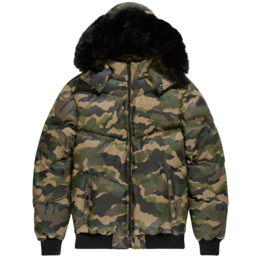 See You In Paradise The Wild One Camo Puffer Jacket (Vintage Camo) 91665C - Image 3