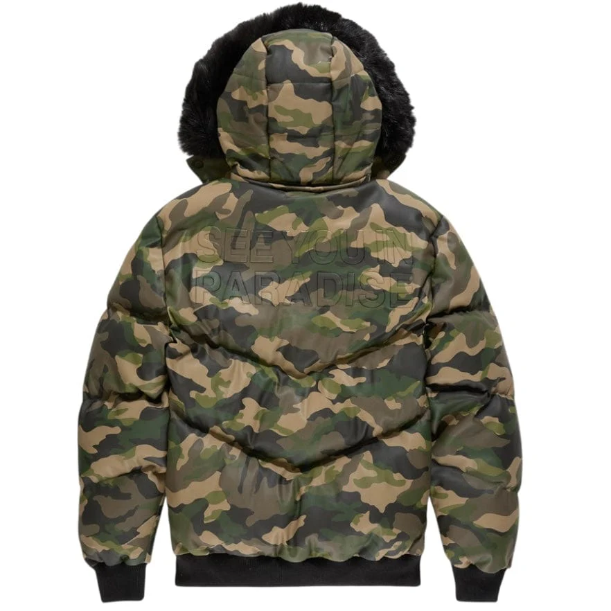 See You In Paradise The Wild One Camo Puffer Jacket (Vintage Camo) 91665C - Image 4