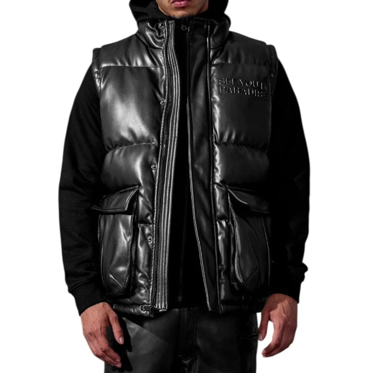 See You In Paradise The Wild One Puffer Vest (Black) 9382V