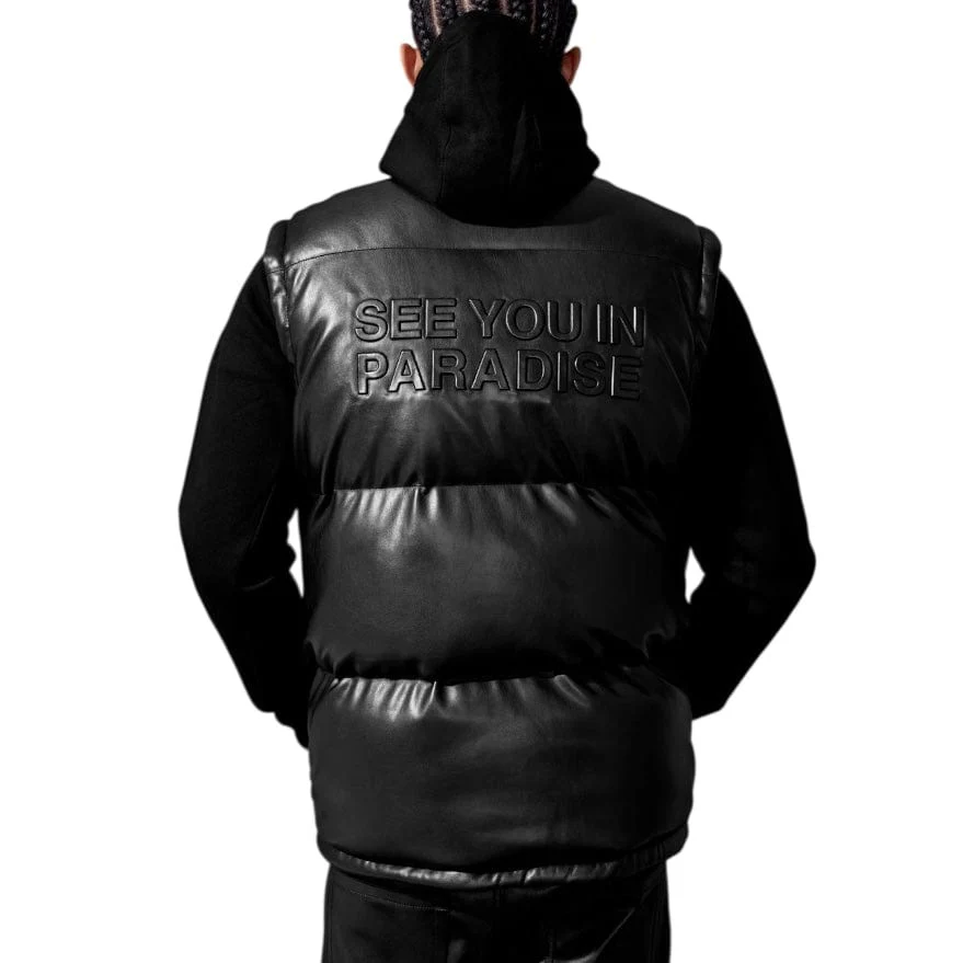 See You In Paradise The Wild One Puffer Vest (Black) 9382V - Image 2
