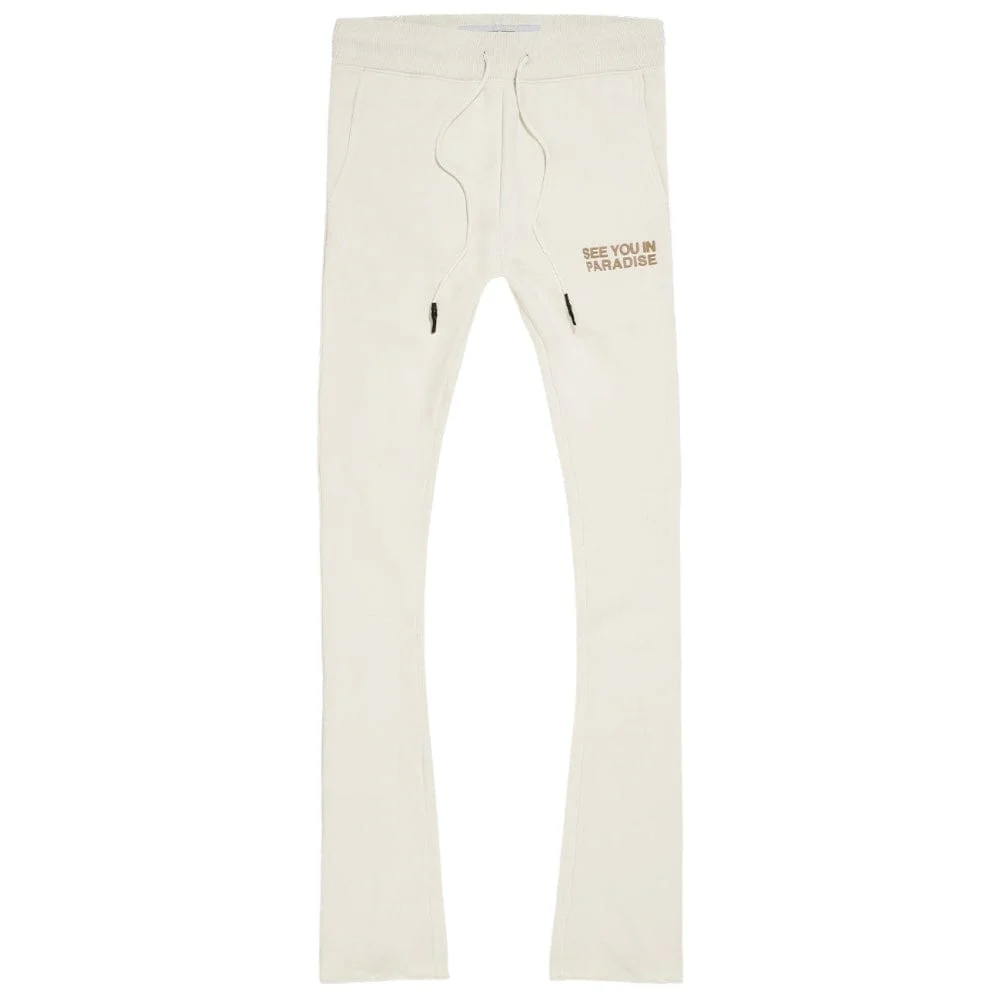 See You In Paradise Tonal Stacked Sweatpants (Bone) - Image 2