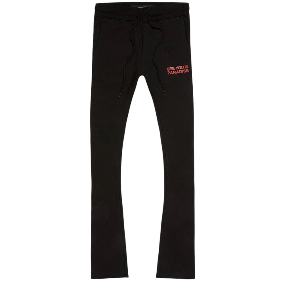 See You In Paradise Tonal Stacked Sweatpants (Crimson) - Image 2