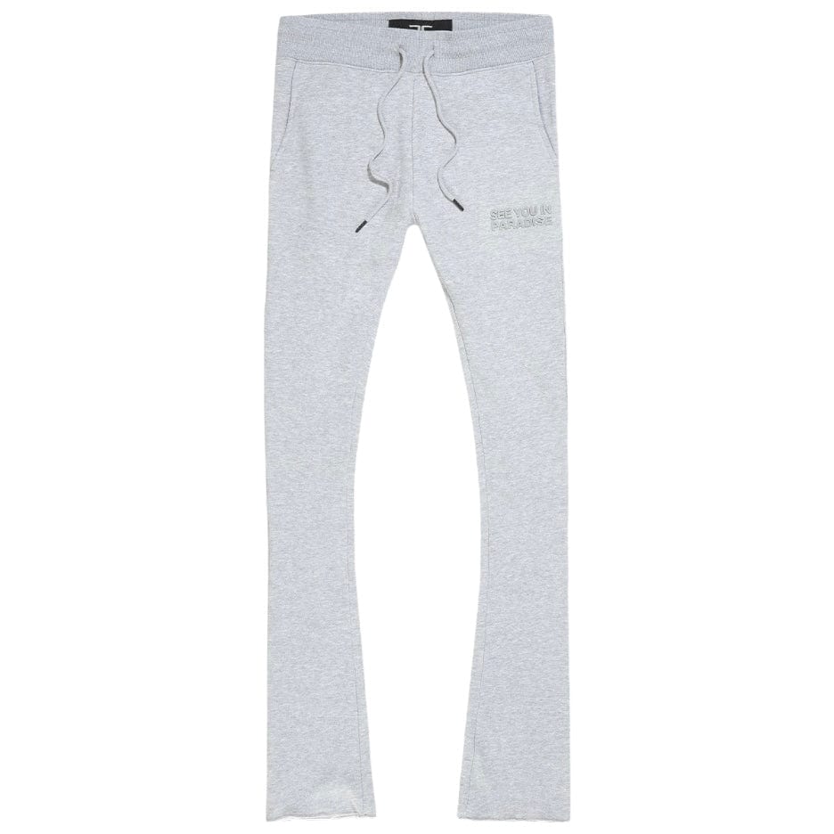 See You In Paradise Tonal Stacked Sweatpants (Heather Grey) - Image 2