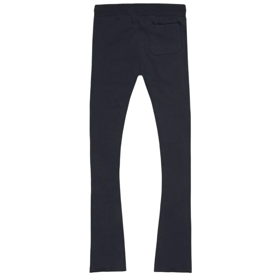 See You In Paradise Tonal Stacked Sweatpants (Navy) 8899L - Image 3