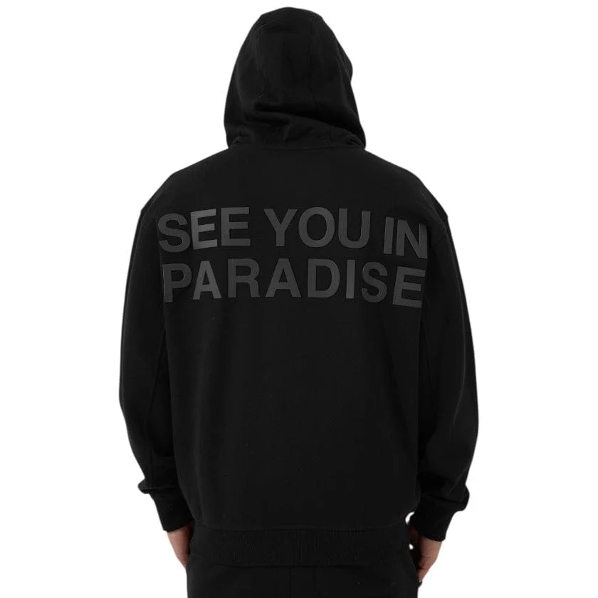 See You In Paradise Tonal Zip Up Hoodie (Black) 8863H - Image 2