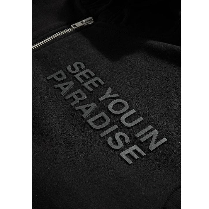 See You In Paradise Tonal Zip Up Hoodie (Black) 8863H - Image 3