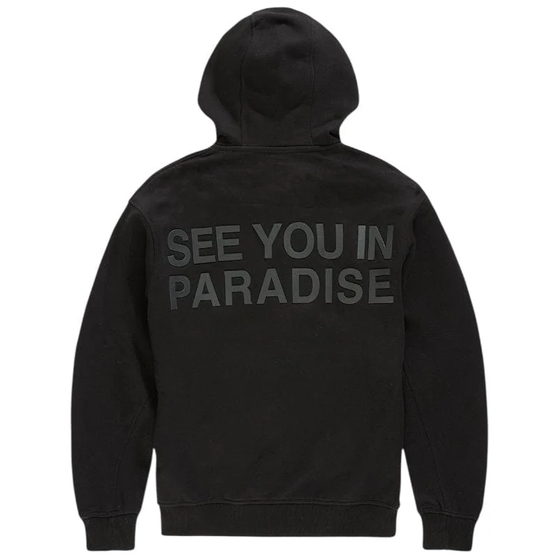 See You In Paradise Tonal Zip Up Hoodie (Black) 8863H - Image 6