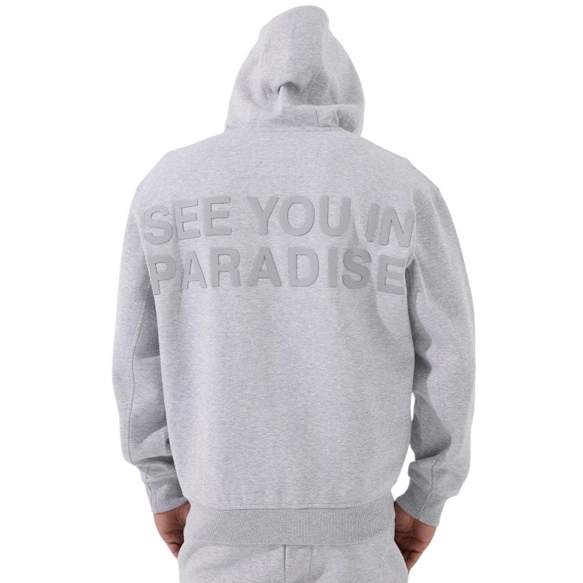 See You In Paradise Tonal Zip Up Hoodie (Heather Grey) 8863H - Image 2