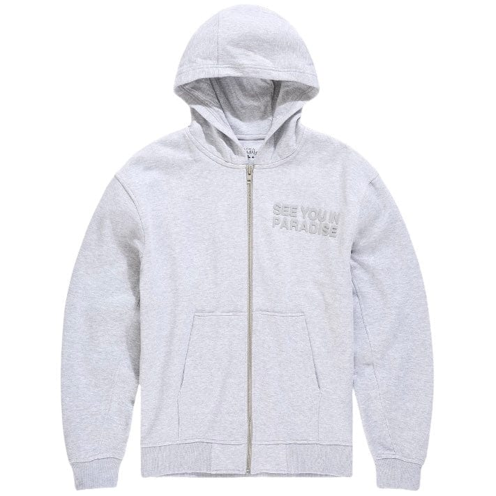 See You In Paradise Tonal Zip Up Hoodie (Heather Grey) 8863H - Image 5