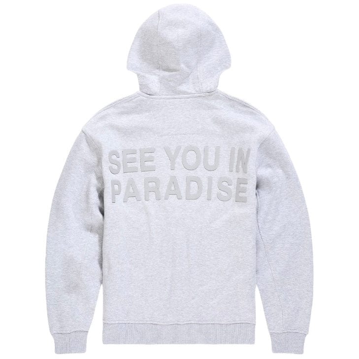 See You In Paradise Tonal Zip Up Hoodie (Heather Grey) 8863H - Image 6