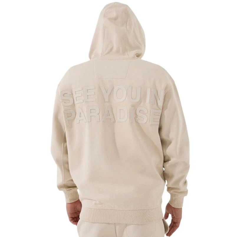 See You In Paradise Tonal Zip Up Hoodie (Taupe Cream) 8863H - Image 2