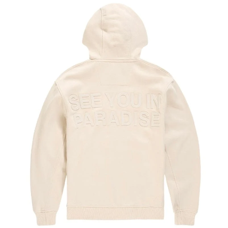 See You In Paradise Tonal Zip Up Hoodie (Taupe Cream) 8863H - Image 6