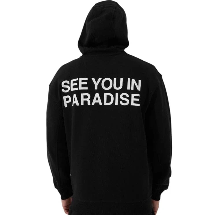 See You In Paradise Washed Zip Up Hoodie (Jet Black) 8897H - Image 2