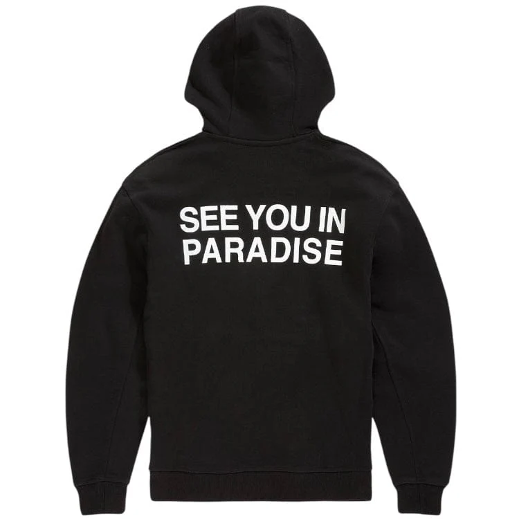 See You In Paradise Washed Zip Up Hoodie (Jet Black) 8897H - Image 6