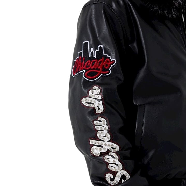 See You In Paradise Windy City Hooded Bomber Jacket (Black) 91748 - Image 4