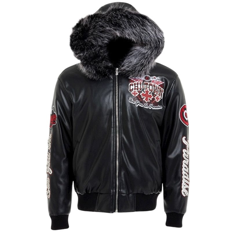 See You In Paradise Windy City Hooded Bomber Jacket (Black) 91748 - Image 5