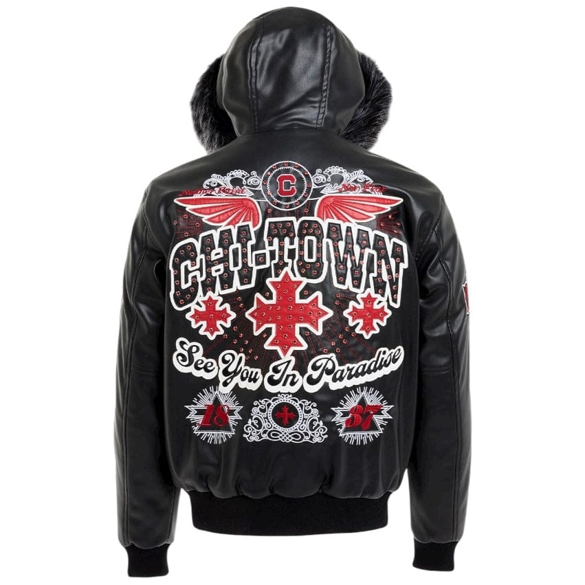 See You In Paradise Windy City Hooded Bomber Jacket (Black) 91748 - Image 6