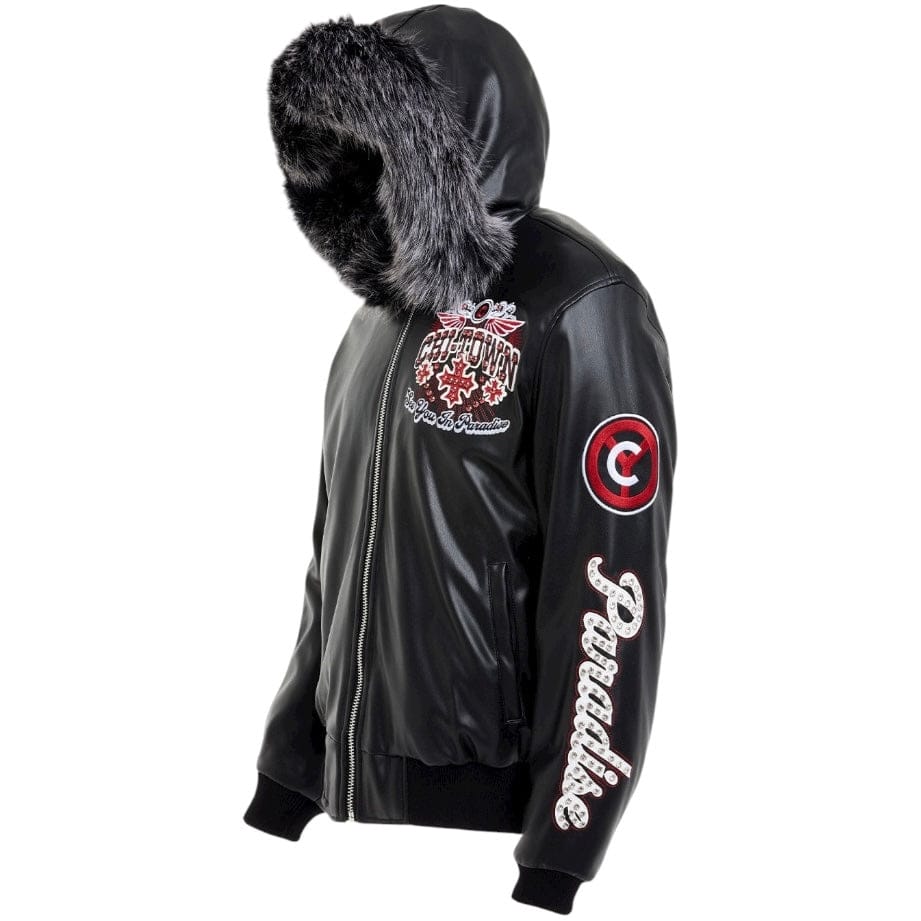 See You In Paradise Windy City Hooded Bomber Jacket (Black) 91748 - Image 8