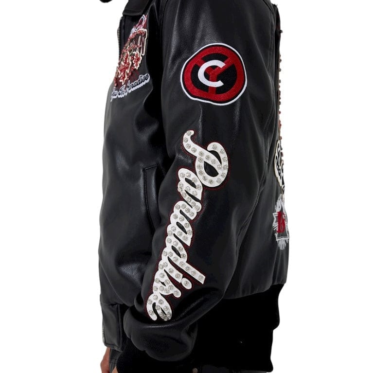 See You In Paradise Windy City Varsity Jacket (Black) 91747 - Image 3