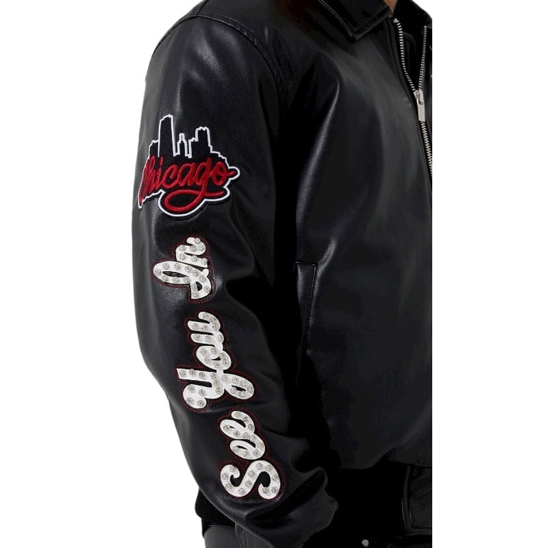 See You In Paradise Windy City Varsity Jacket (Black) 91747 - Image 4