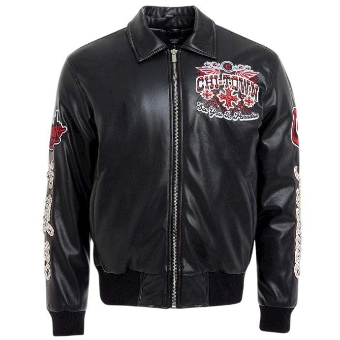 See You In Paradise Windy City Varsity Jacket (Black) 91747 - Image 6