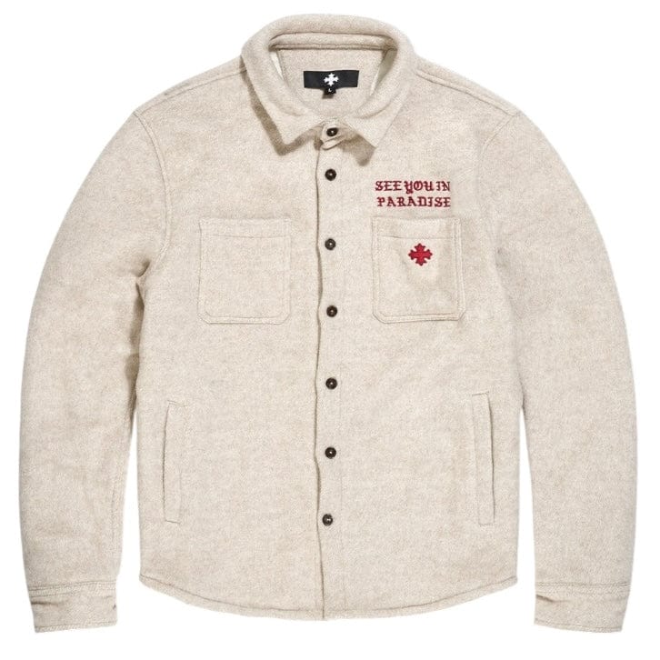 See You In Paradise Wool Embroidered Shacket (Cream) 2569 - Image 3