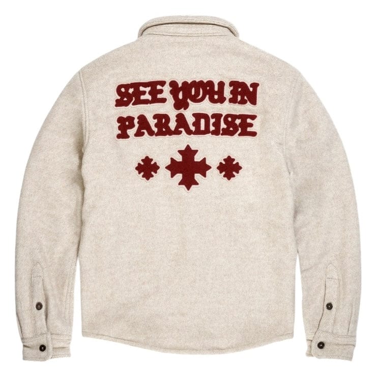 See You In Paradise Wool Embroidered Shacket (Cream) 2569 - Image 4
