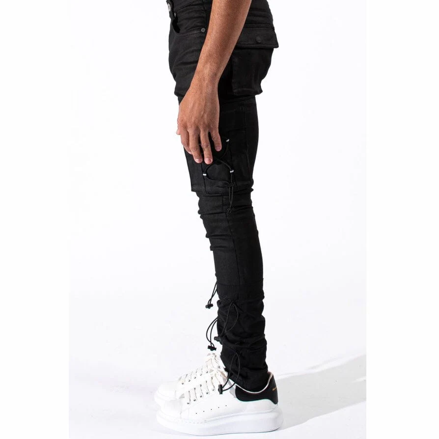 Serenede 1111 Cargo Jeans (Black Wax) 1111-W - Image 5