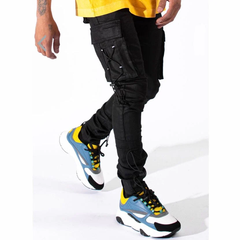 Serenede 1111 Cargo Jeans (Black Wax) 1111-W - Image 6