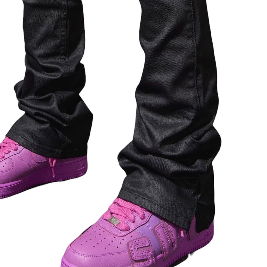 Serenede Caviar Wax Stacked Jean (Black) CWSJ-BLK - Image 3