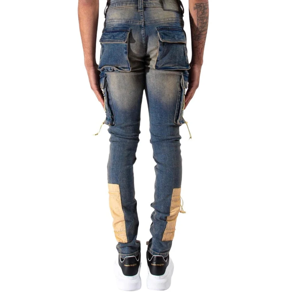 Serenede Infinity 8 Cargo Jeans (Indigo Earth Wash) INF8-GLD - Image 4