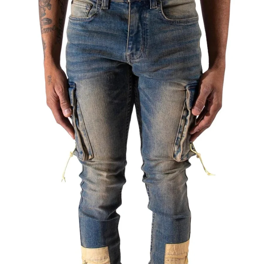 Serenede Infinity 8 Cargo Jeans (Indigo Earth Wash) INF8-GLD - Image 5