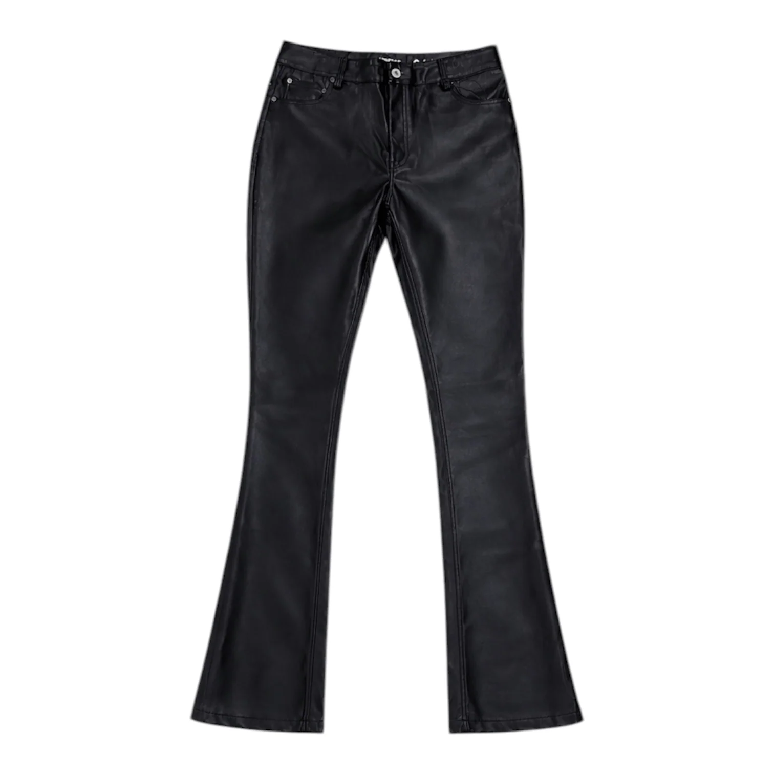Serenede Stone Stacked Faux Leather Pant (Black) STONE-BLKSTACK