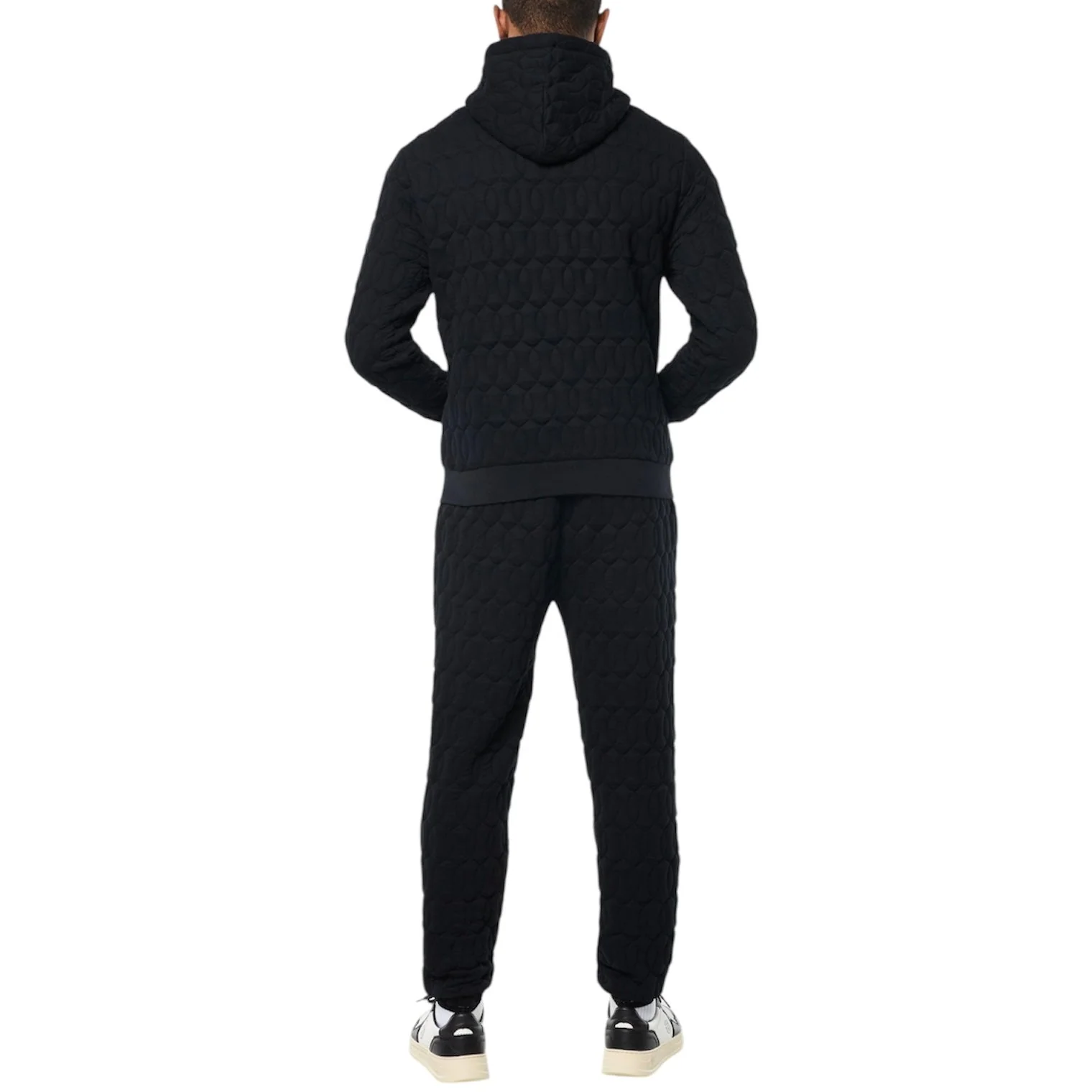 Sergio Tacchini Aversa Quilted Hoodie & Sweatpants Set (Black Beauty) - Image 2