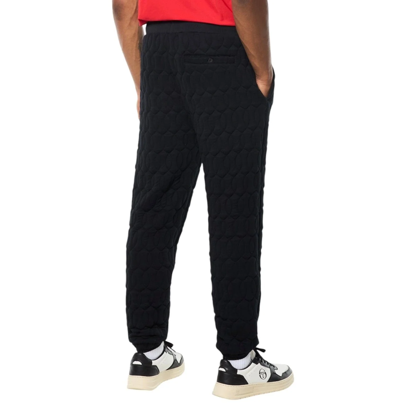 Sergio Tacchini Aversa Quilted Hoodie & Sweatpants Set (Black Beauty) - Image 7