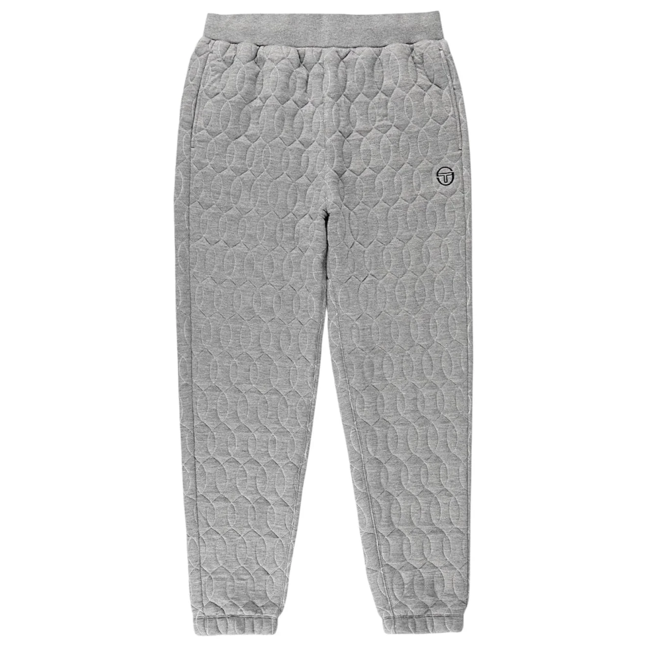 Sergio Tacchini Aversa Quilted Hoodie & Sweatpants Set (Light Heather Grey) - Image 11