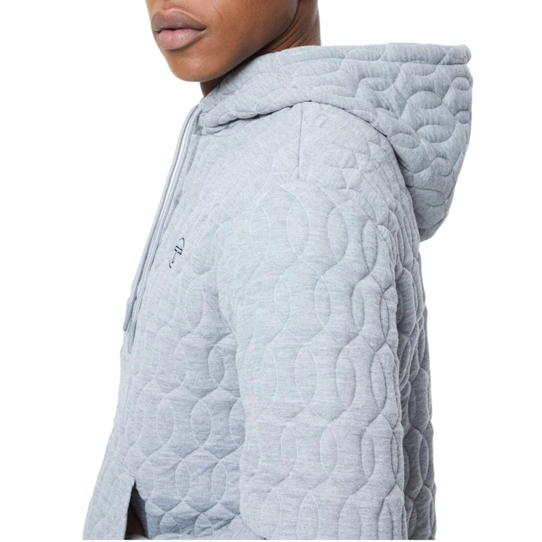 Sergio Tacchini Aversa Quilted Hoodie & Sweatpants Set (Light Heather Grey) - Image 4