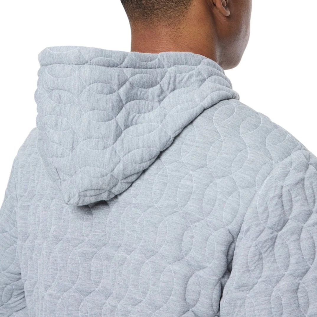 Sergio Tacchini Aversa Quilted Hoodie & Sweatpants Set (Light Heather Grey) - Image 5