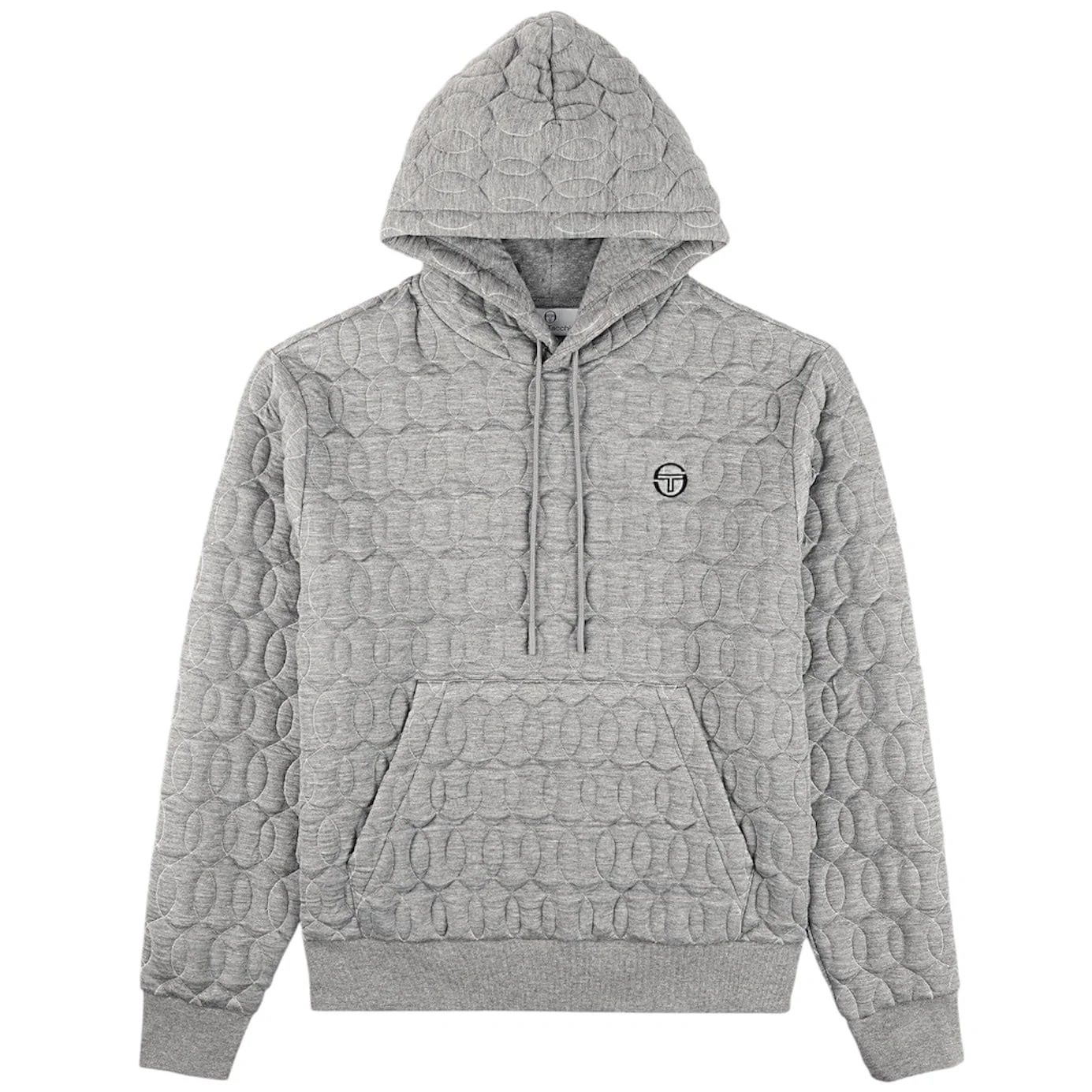 Sergio Tacchini Aversa Quilted Hoodie & Sweatpants Set (Light Heather Grey) - Image 8